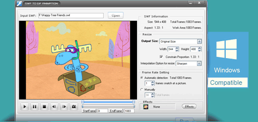SWF to GIF Conversion Program