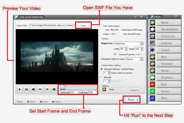 Input SWF File